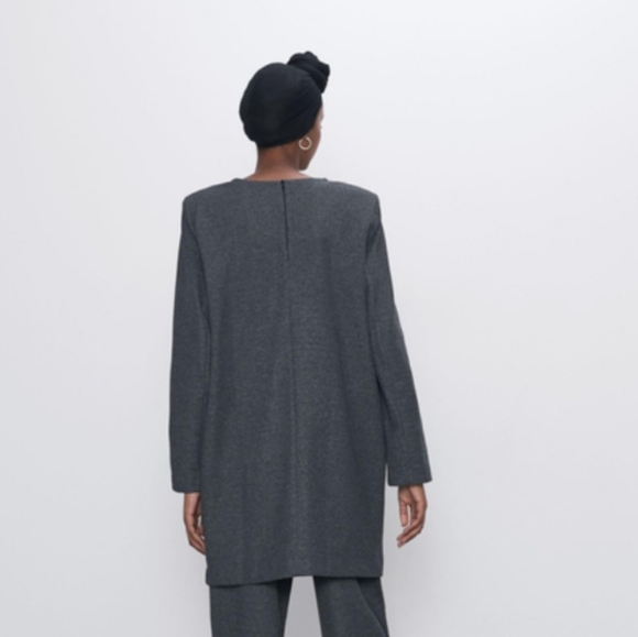 Zara tunic long sleeve gray sz small - Picture 6 of 11